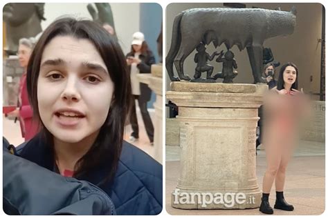 Maria Sofia si spoglia per protesta ai Musei Capitolini: il VIDEO